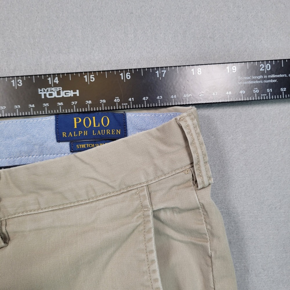 Polo Ralph Lauren Mens Stretch Slim Fit Chino Pants Tan Khaki 36x32 - Picture 4 of 11